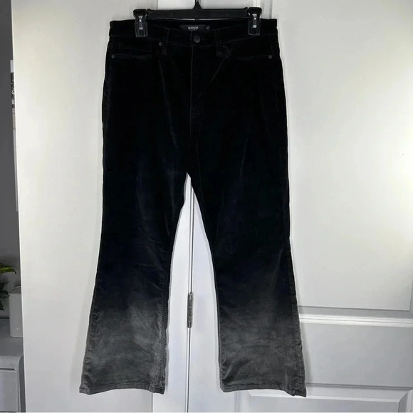 Hudson Size 30 Velvet Ombre Holy Flare Crop Pants Classic Neutral Black to Gray - Picture 10 of 15